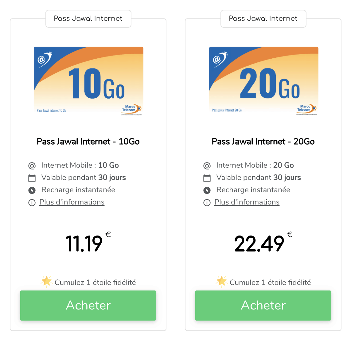 Recharges Internet Maroc Telecom 2
