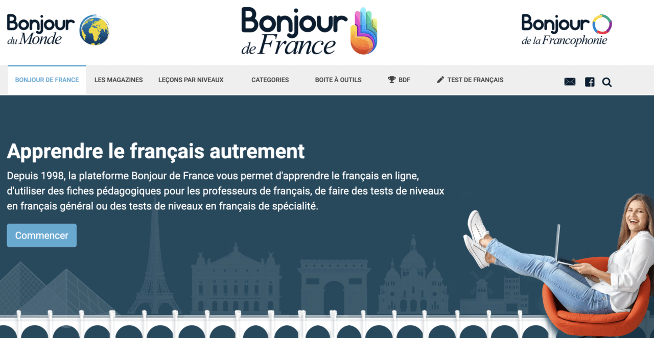 Bonjour de France : cours de français en ligne