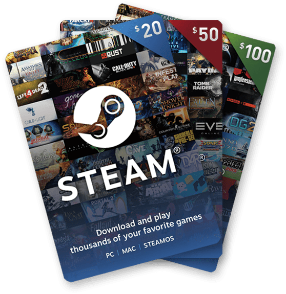 Carte cadeau Steam en ligne