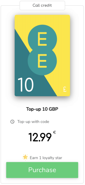 EE online top-up vouchers