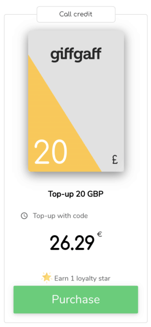 Top up giffgaff