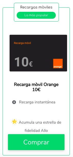 Recarga movil Orange 10€