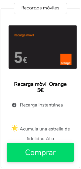Recarga movil Orange 5€