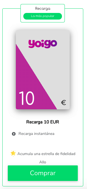 Recargar un movil Yoigo