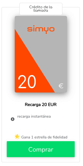 Recarga Simyo 20€