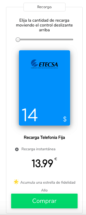 Recarga Etecsa a Cuba