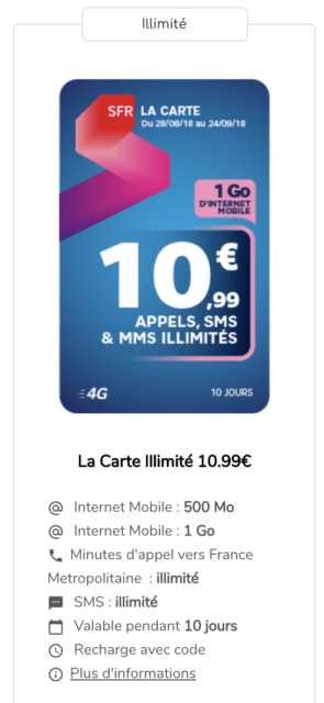 Recharge carte SFR