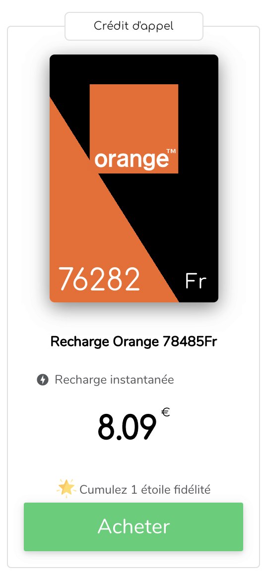 Forfait Orange Guinée 8,09€