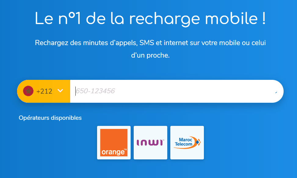 Recharge mobile au Maroc