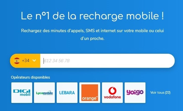 Recharger un mobile en Espagne