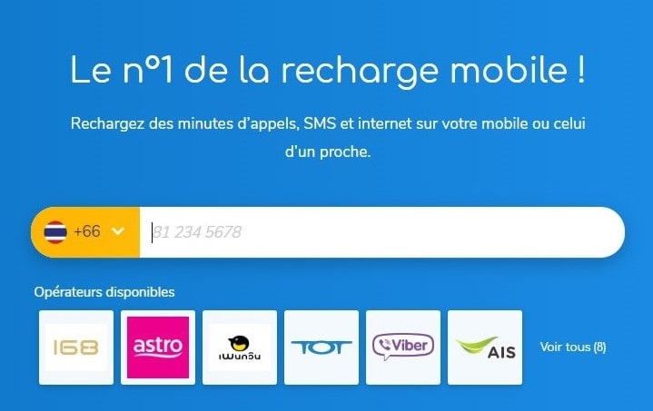 Recharge mobile en Thaïlande