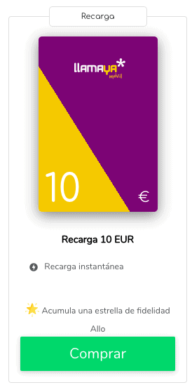 Recargar un móvil Llamaya