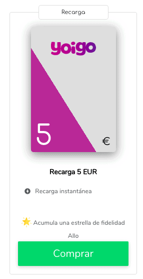 Recargar un móvil Yoigo