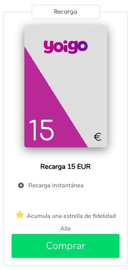 Recargar un móvil Yoigo