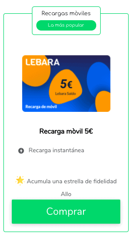 Recargar un móvil Lebara