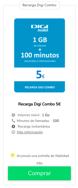 Recargar un móvil Digimobil