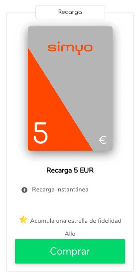 Recargar un móvil Simyo