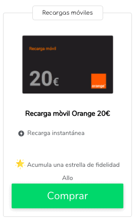 Recarga Orange prepago : tarifa plana