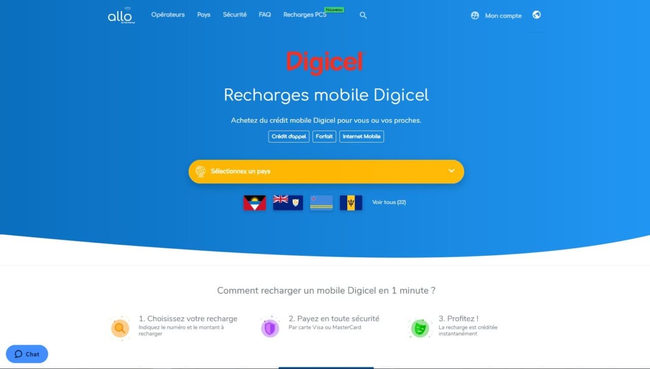 Cartes prépayées Digicel