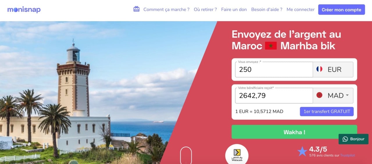 Transfert d'argent au maroc