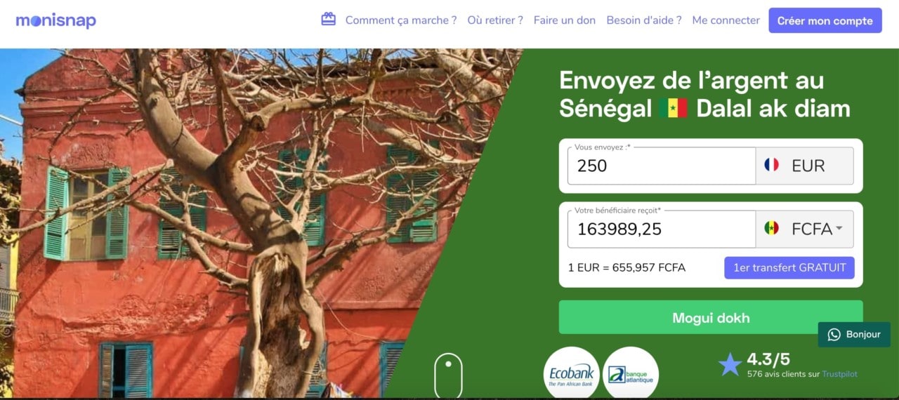 Envoyer de l'argent au Sénégal