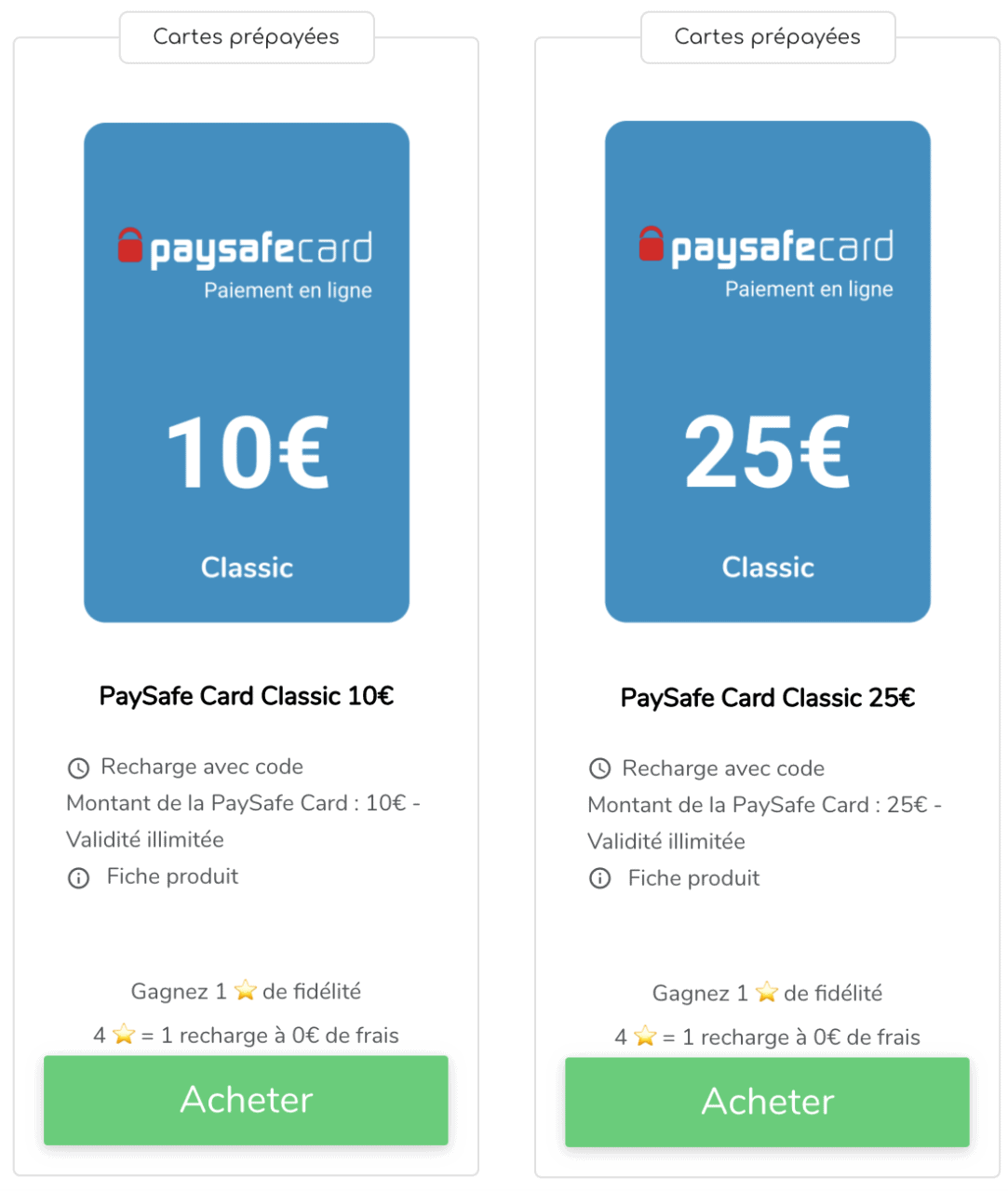 Recharge Paysafecard en ligne