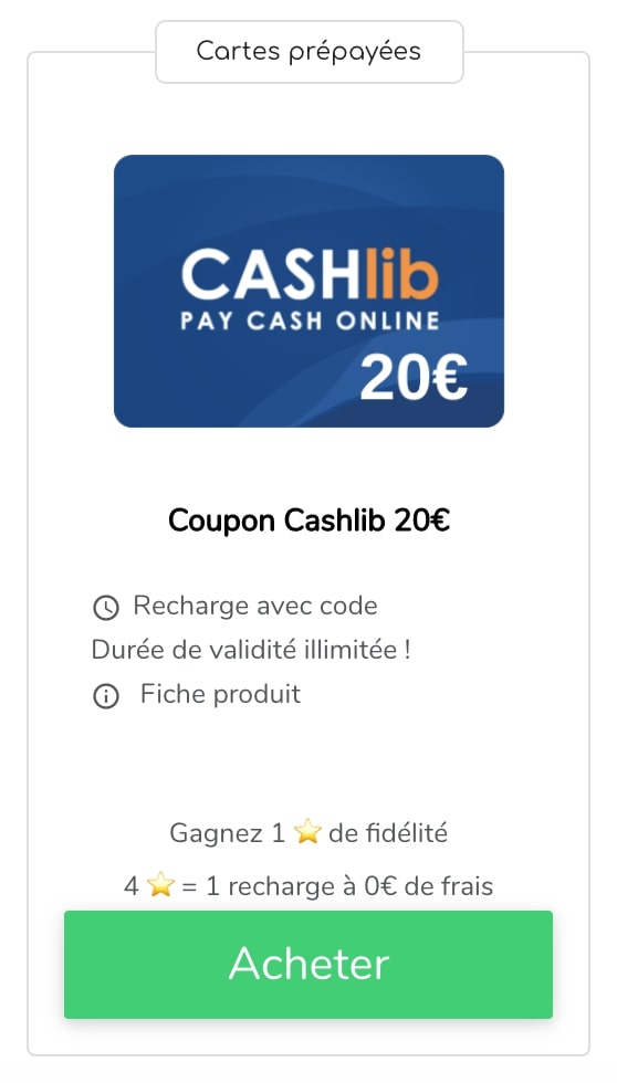 Cashlib : acheter un code en ligne