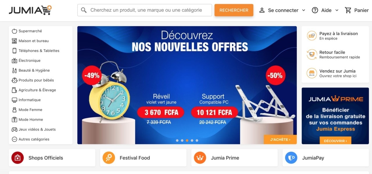 Carte cadeau Jumia Côte d'Ivoire : shopping en ligne