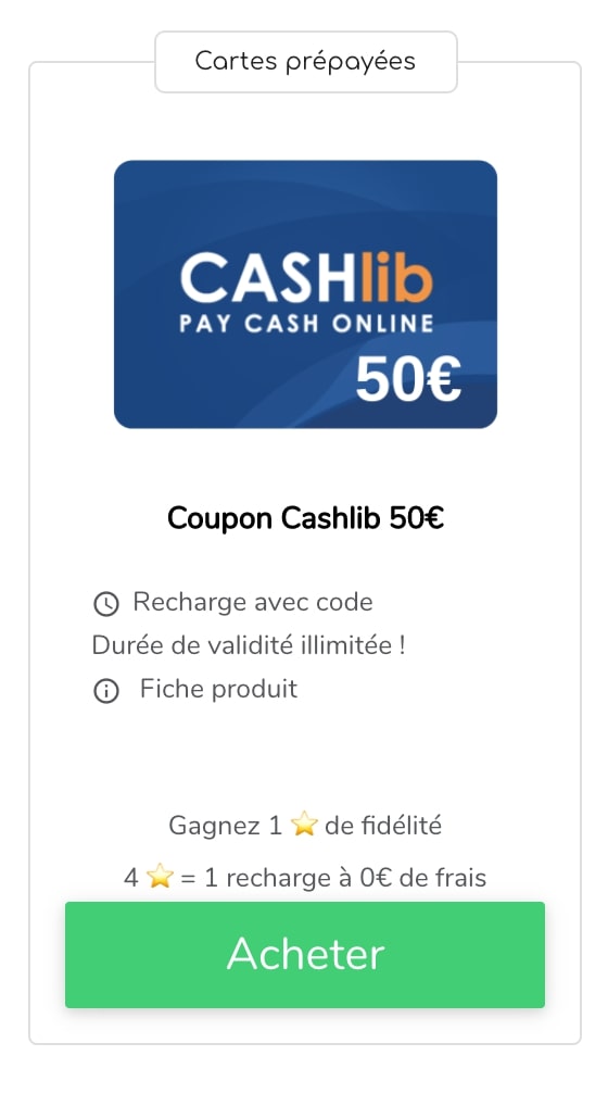 Acheter CASHlib par SMS : possible ?