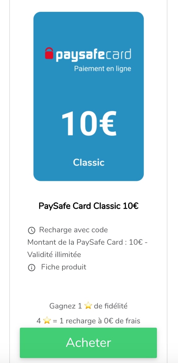 Paysafecard France : acheter en ligne