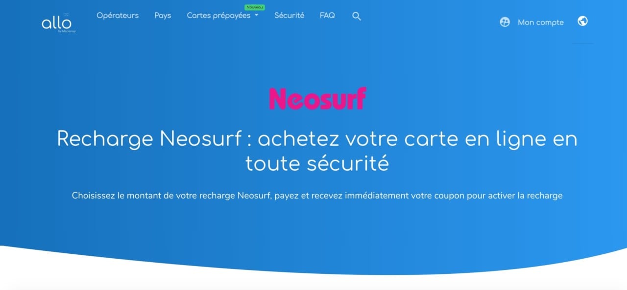 Neosurf avis : acheter recharge en ligne