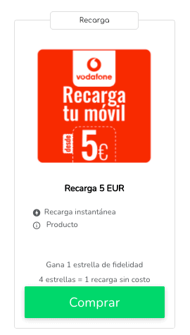 Recarga tarjeta Vodafone: ofertas y promociones