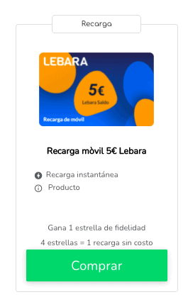 Recargar Lebara online: lebara