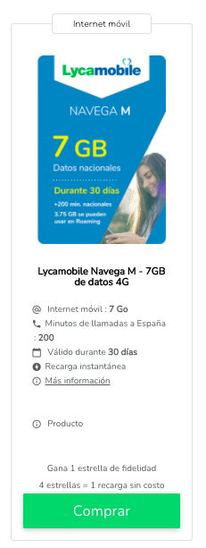 Recarga móvil Lyca : ofertas