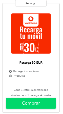 Vodafone España recarga : crédito telefónico