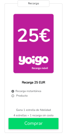 Yoigo recarga megas : ofertas