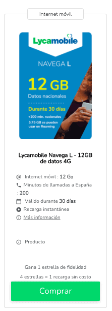 Recarga Lycamobile gratis : precios