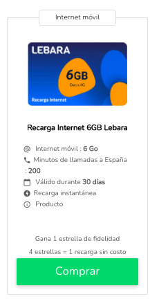 Recarga Lebara internet: monisnap allo