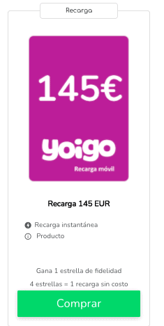 Recargar saldo: minutos