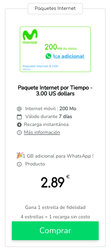 Recargar saldo: Movistar