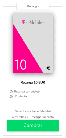 Recargar saldo: T Mobile