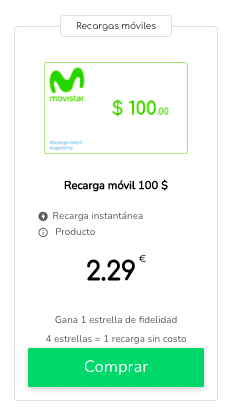 Recarga online: recarga móvil