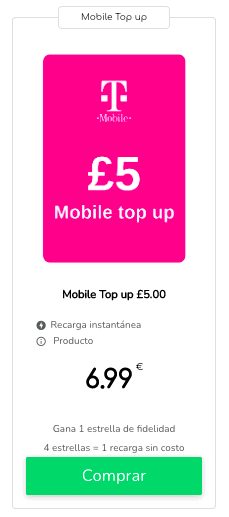 Recarga online: sin dificultades