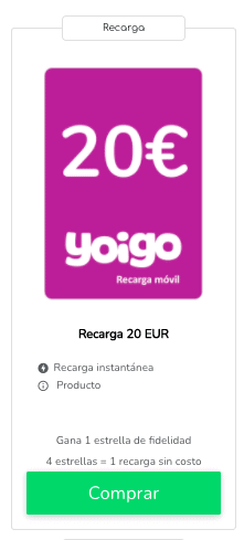 Recargar gratis Yoigo : compras recargas en línea