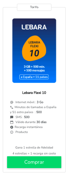 Recarga Lebara datos: movil