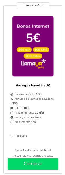 Recarga Llamaya España: las mejores ofertas