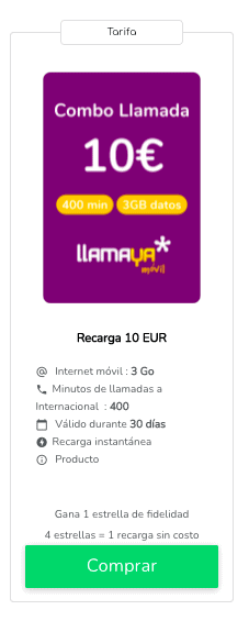 Recargar Llamaya prepago : servicio al cliente