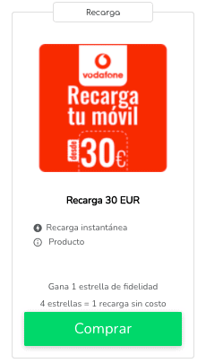 Recargar datos Vodafone: recargar en linea