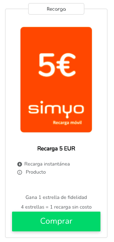 Donde recargar Simyo: tarifas