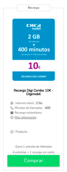 Recargar Digi Mobil con tarjeta de crédito : servicio al cliente